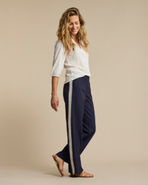 Red Button Claudette Palazzo Sidetape Pinstripe Darkblue 4843