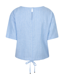 Red Button Skyler Linnen/Visco Pinstripe Lightblue 4863