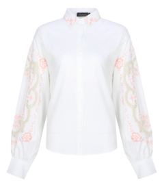 G-Maxx Anoukis Blouse Offwhite/Warm Coral