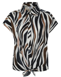 C&S Puerto Rico Blouse Black/Sand