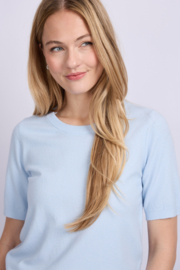 C&S Kenza Knit Top Blue Mist