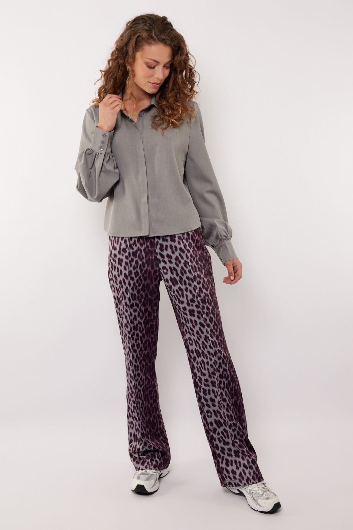 G-Maxx Bindi Broek Gray Melange/Mauve Wine