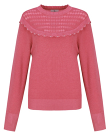 C&S Kamaria Knit Pullover Slate Rose