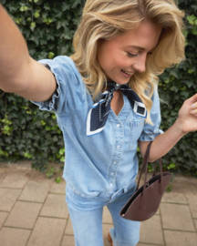 Red Button Victoria Denim Blouse 4875