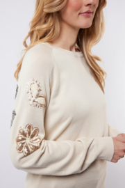 C&S Anouk Knit Pullover Wool White