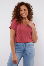 C&S Clementine Top Slate Rose