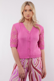 C&S Trento Cardigan Super Pink