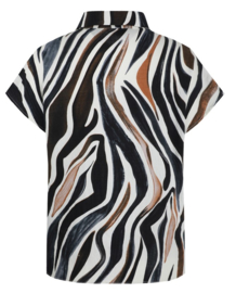 C&S Puerto Rico Blouse Black/Sand