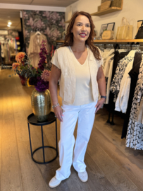 Red Button Collette White Denim