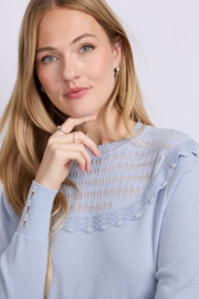 C&S Kamaria Knit Pullover Blue Mist