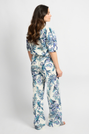 C&S Paige Pants Offwhite/Dusty Blue