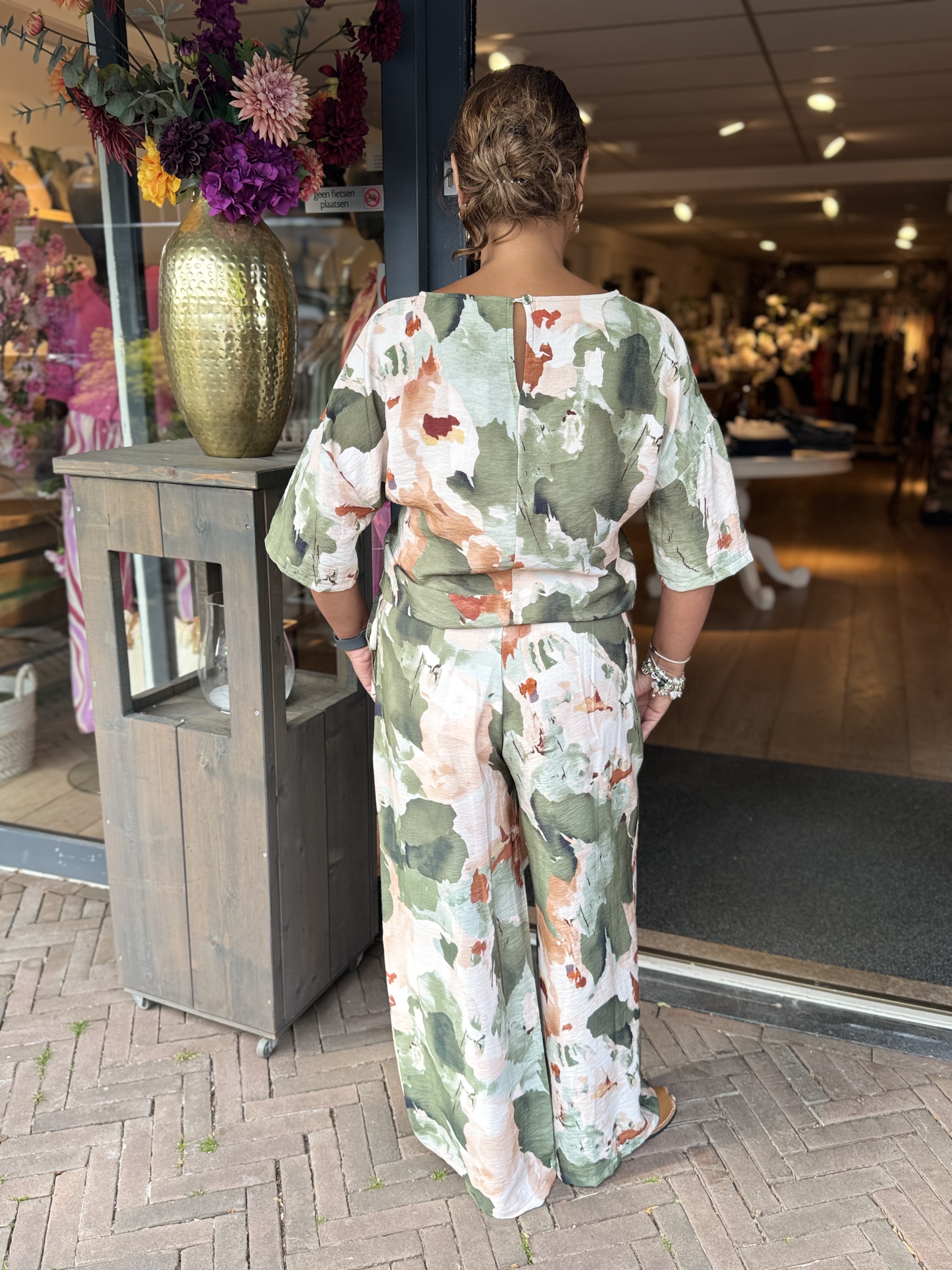 Enjoy Bloemen Broek Army 127073