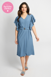 C&S Daisy Dress Dusty Blue