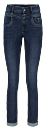 Red Button Sienna Grey/Blue Jeans Embroidery