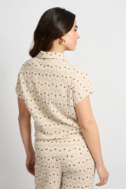 C&S Sammy Blouse Sand/Latte