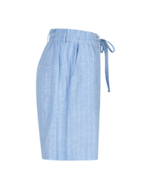 Red Button Cami Short Linen/Visco Pinstripe Lightblue 4914