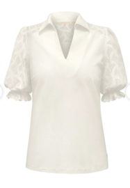 Triple Nine Travel Blouse Kant Offwhite
