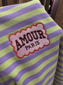 Amour Sweater Lime/Paars