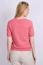 C&S Kenza Knit Top Slate Rose
