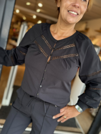 Triple Nine Blouse Azuur Black 1105