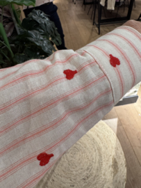 Valentine Blouse Rood/Ecru