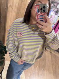 Amour Sweater Lime/Paars