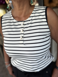 Triple Nine Travel Top Streep Zwart - 6911