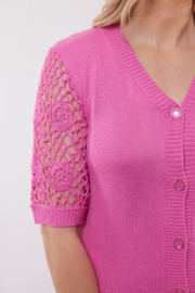 C&S Trento Cardigan Super Pink