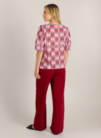 Ivy Beau Grazia Top White/Multi Color