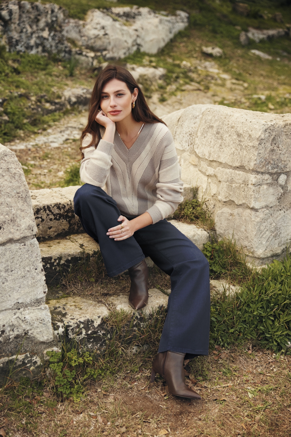 G-Maxx Rekha Knit Pullover Wood Ash/Moon Rock