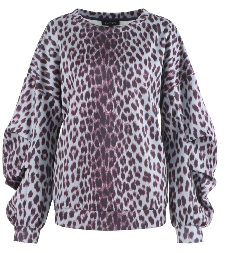 G-Maxx Brittany Sweater Gray Melange/Mauve Wine
