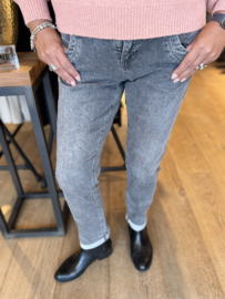 Red Button Relax Grey Denim