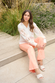 G-Maxx Anoukis Blouse Offwhite/Warm Coral