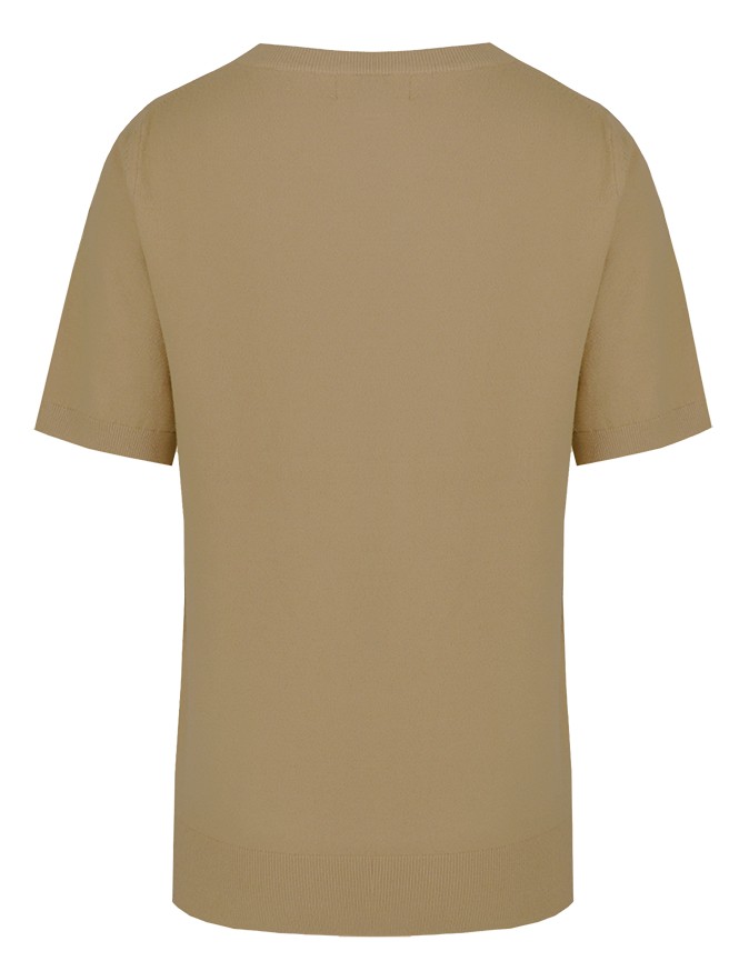 C&S Anne Knit Top Light Camel
