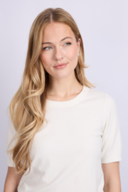 C&S Kenza Knit Top Wool White