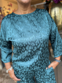 Enjoy Panther Jaquard Bottle Blouse 503702