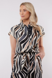 C&S Puerto Rico Blouse Black/Sand