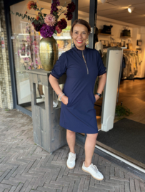 Triple Nine Travel Jurk Rits Navy - 51804
