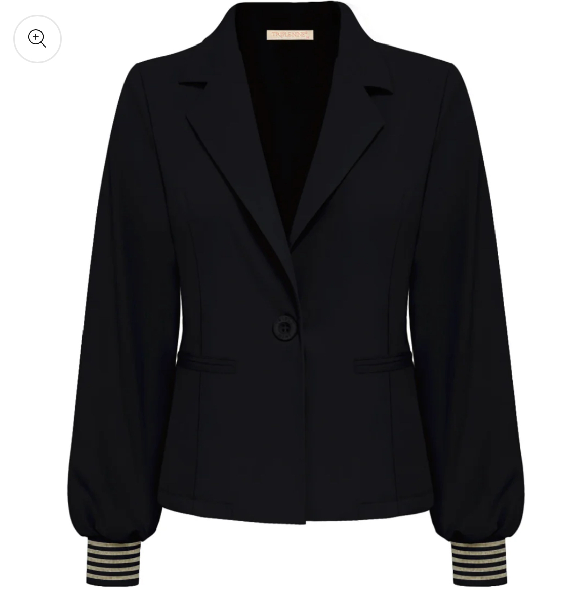 Triple Nine Blazer Gold Rib Cuff Black 3907
