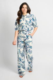 C&S Paige Pants Offwhite/Dusty Blue