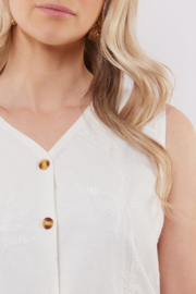 C&S Postiano Gilet Offwhite