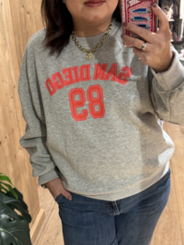 Azzurro San Diego Sweater Grijs/ Oranje