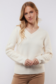 C&S Katja Knit Pullover Wool White