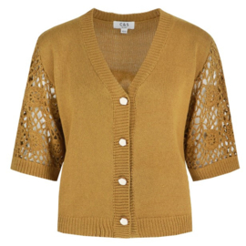 C&S Trento Cardigan Mustard Olive