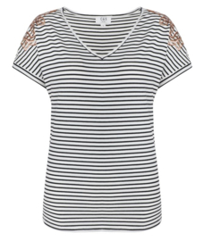C&S Versailles Top Offwhite/Black