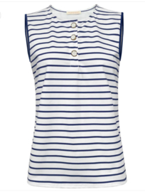 Triple Nine Travel Top Streep Navy - 6911