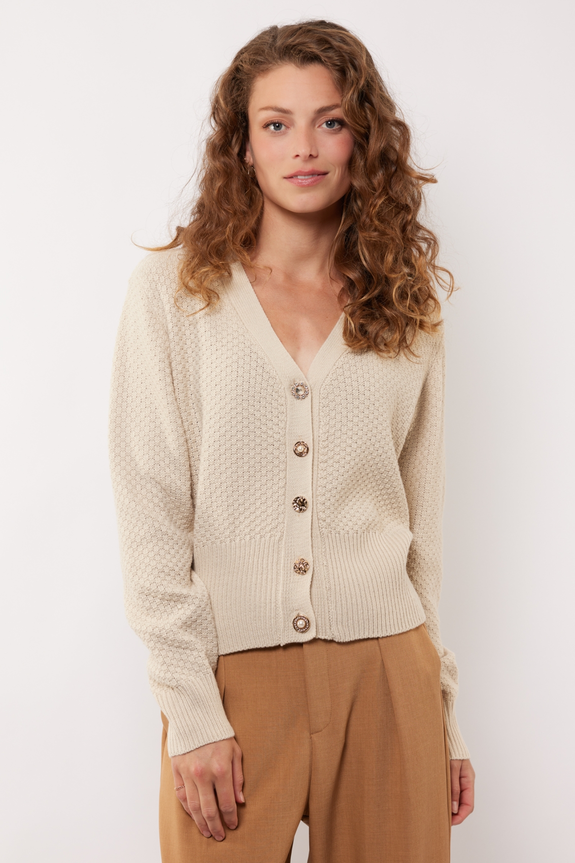 G-Maxx Dolores Knit Cardigan Sand