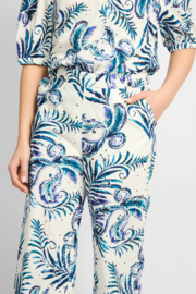 C&S Paige Pants Offwhite/Dusty Blue