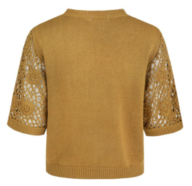 C&S Trento Cardigan Mustard Olive