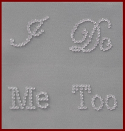 I DO en ME TOO (*) Schoenstickers Zilver .